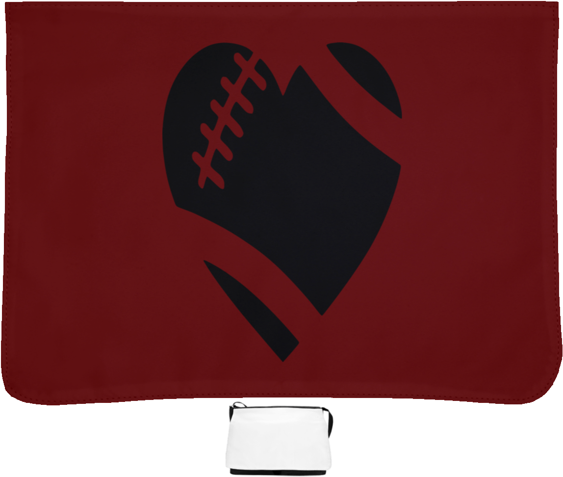 Football Heart Large Shoulder Bag - Heart Clipart (1155x1155), Png Download