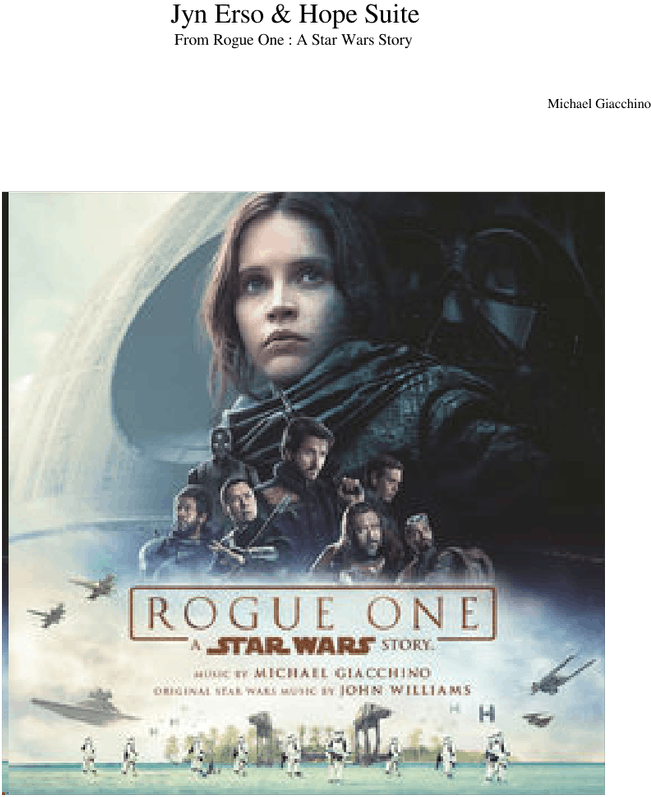 Jyn Erso & Hope Suite - Star Wars Rogue One Vinyl Clipart (850x1100), Png Download