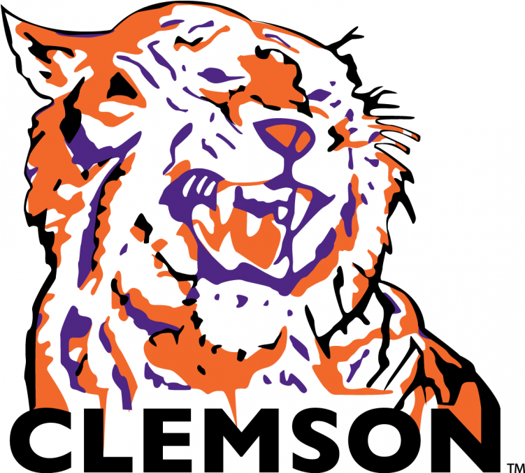 Clemson Tigers Iron On Stickers And Peel-off Decals - Old Clemson Tiger Logo Clipart (750x930), Png Download