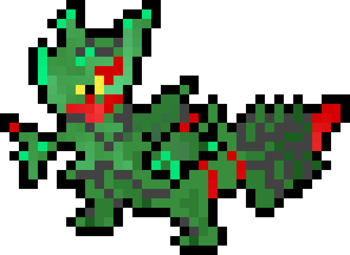 Favorite Mon - Pixel Art Pokémon Mega Clipart (1184x864), Png Download