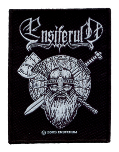 Ensiferum Official Woven Patch Sword And Axe Sew-on - Ensiferum Patch Clipart (600x600), Png Download