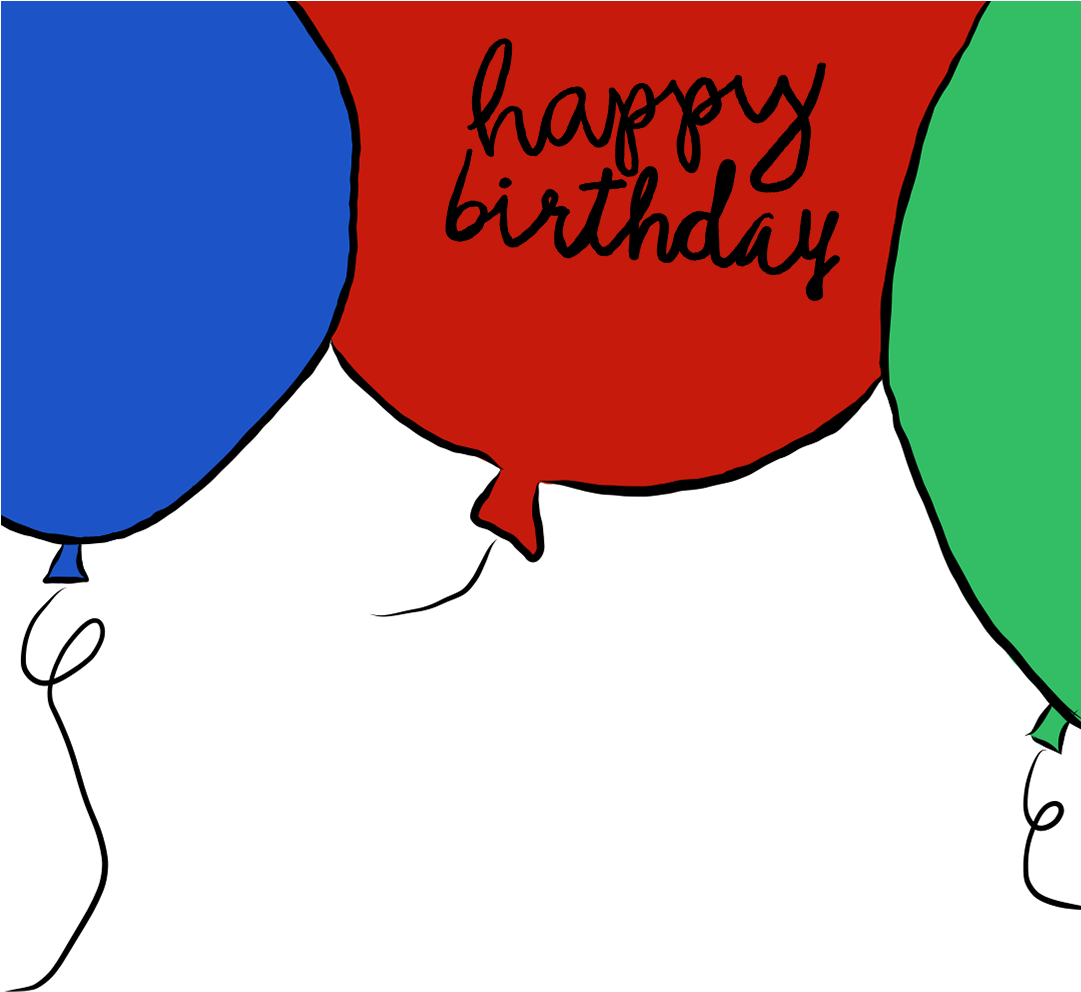 Red, Blue, And Green Balloons Clipart (1080x1920), Png Download