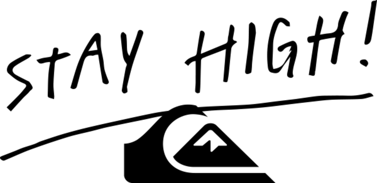 Stay High - Quiksilver Clipart (1300x633), Png Download