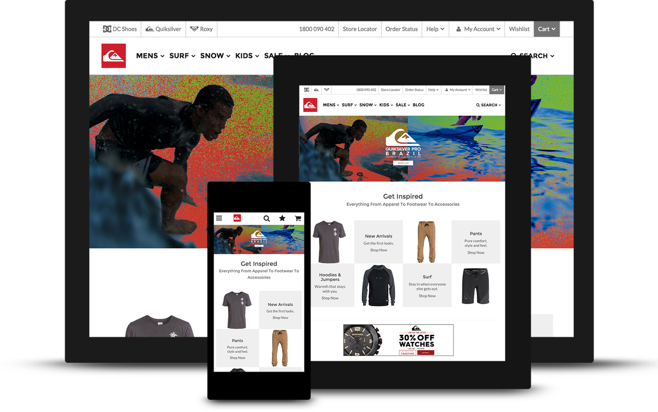 An Iconic Australian Brand, Quiksilver's First Online - Online Advertising Clipart (1356x849), Png Download