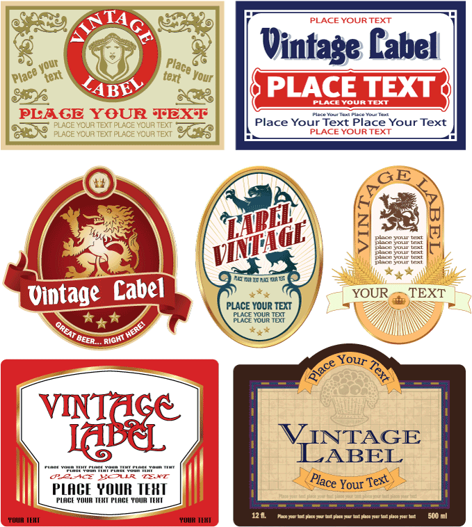 Vintage Labels Clipart (700x781), Png Download