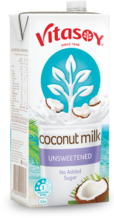Coconut Milk Unsweetened - Vitasoy Soy Milk Lite Clipart (452x872), Png Download