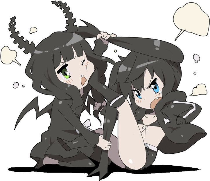 Image - Black Rock Shooter And Dead Master Chibi Clipart (750x636), Png Download