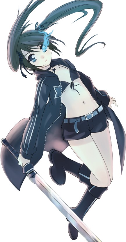 Black Rock Shooter Render Photo Gallery 35615 1 266341 - Black Rock Shooter Render Png Clipart (550x825), Png Download