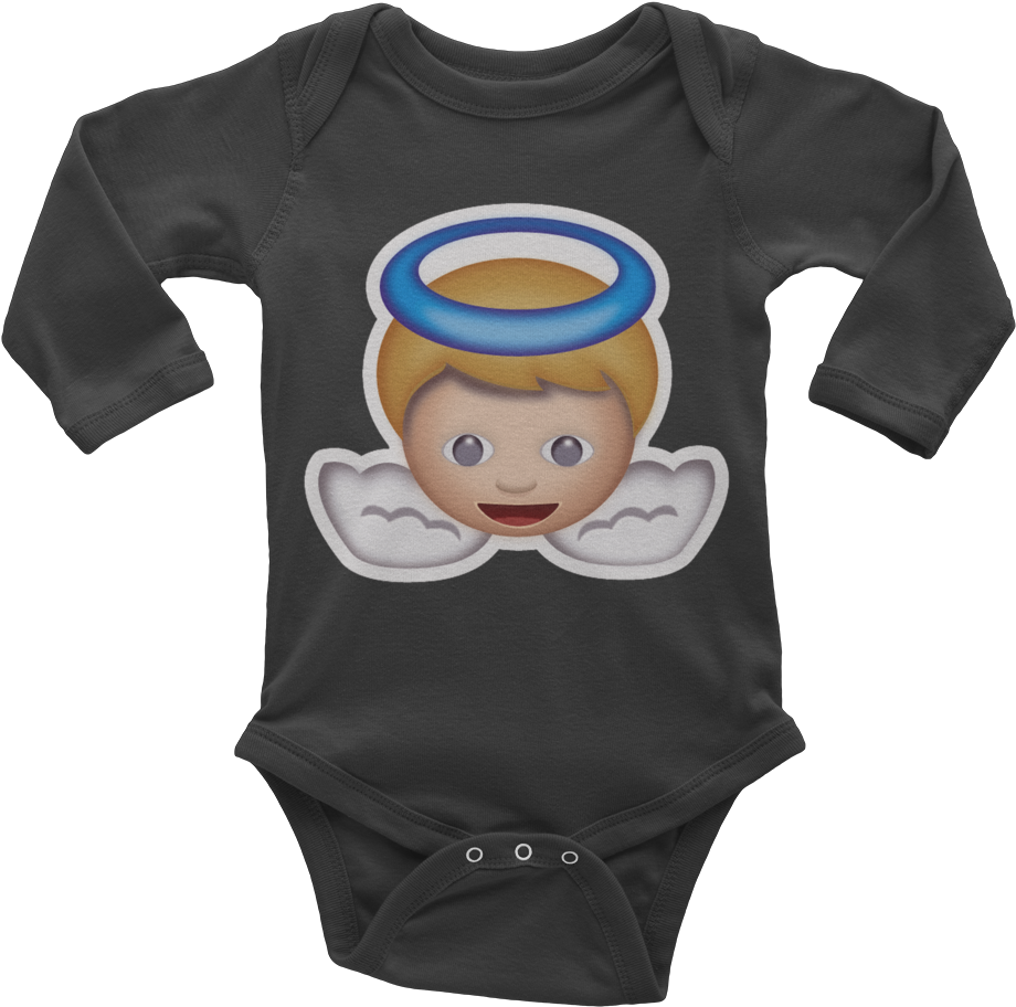 Emoji Baby Long Sleeve One Piece - Gobble Til You Wobble Baby Clipart (920x912), Png Download