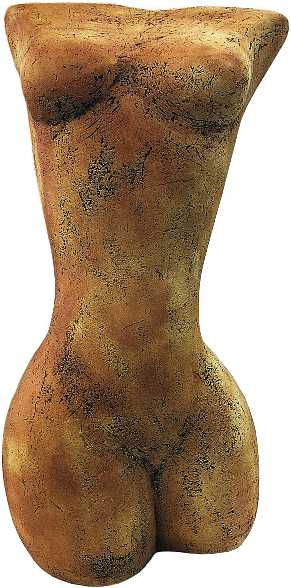 Torso Figure Female - Bronze Sculpture Clipart (731x1280), Png Download