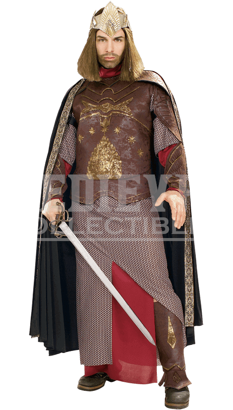 Adult Lotr Deluxe Aragorn King Of Gondor Costume - Lord Of The Rings King Costume Clipart (850x850), Png Download
