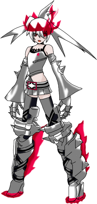 White Rock Shooter Gif Clipart (500x655), Png Download