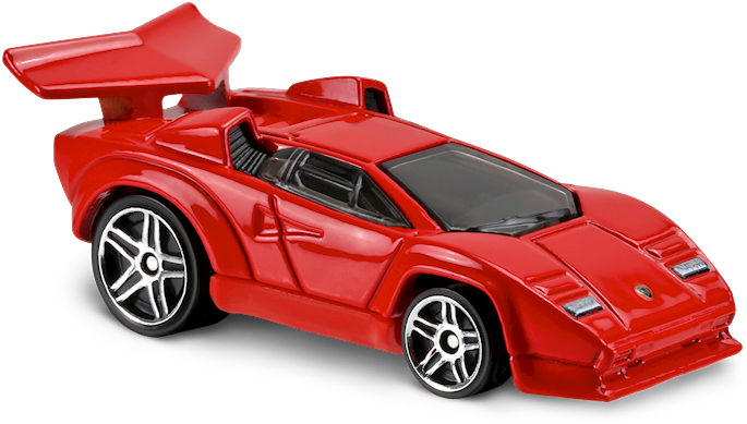 Lamborghini Countach - Hot Wheels Lamborghini Countach Tooned Clipart (892x407), Png Download