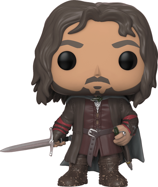 The Lord Of The Rings - Aragorn Funko Pop Clipart (624x737), Png Download