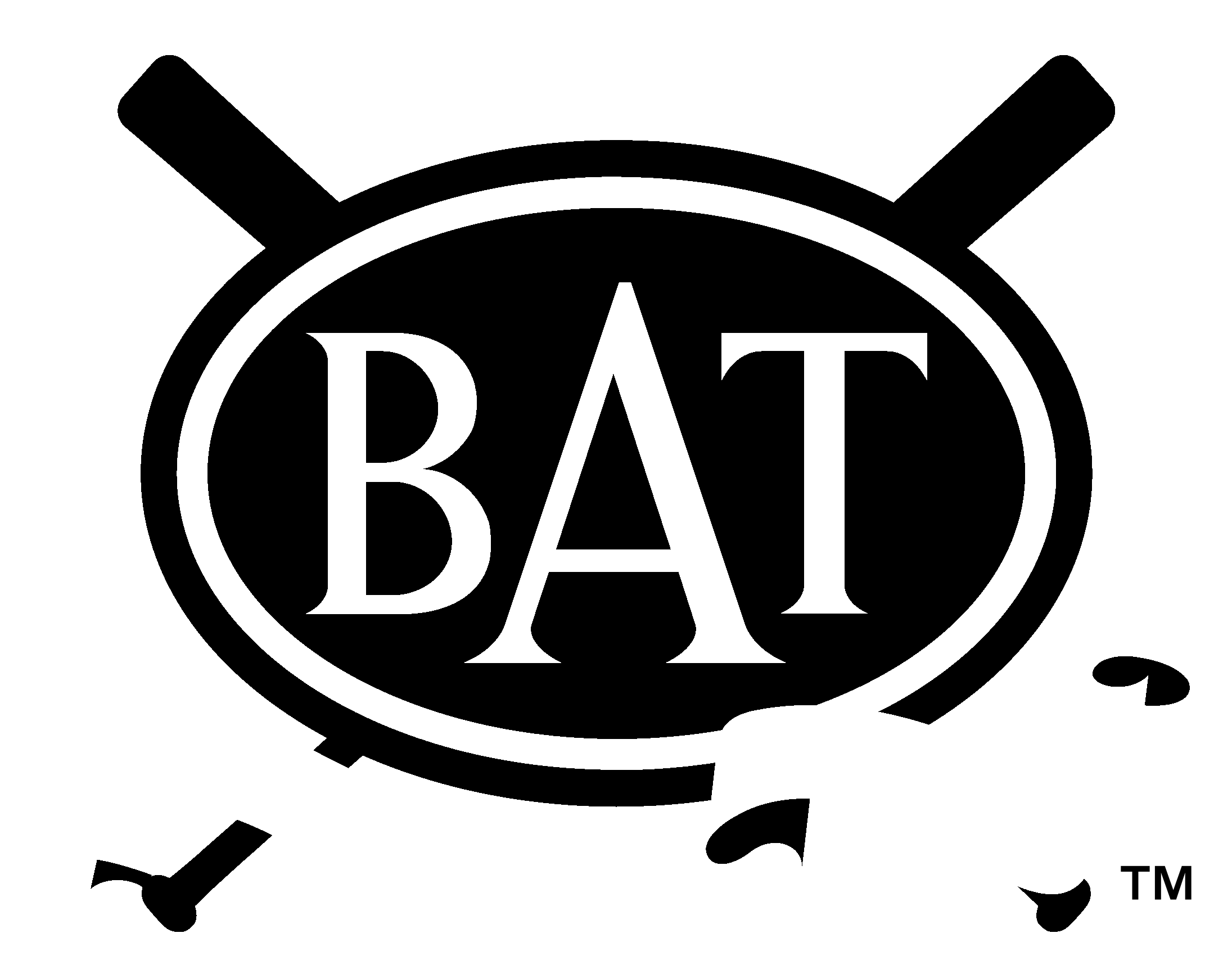 Bat Logo Black And White - Illustration Clipart (2400x2400), Png Download