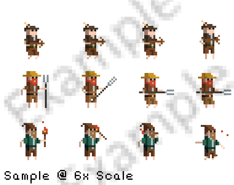 Buy - Farmer 2d Pixel Clipart (800x600), Png Download