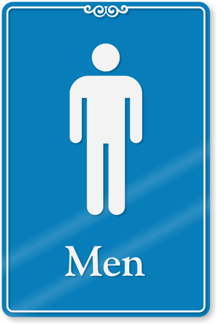 Men Restroom Sign - Private Property Under Surveillance Clipart (422x800), Png Download