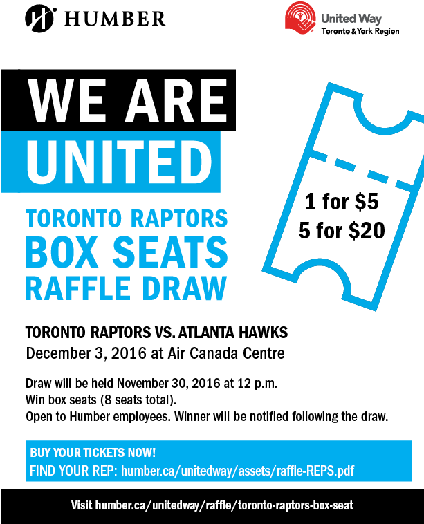 Raptors Box Seat - Humber College Clipart (612x792), Png Download