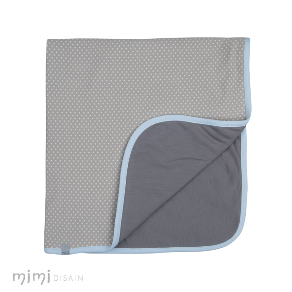 Mimi Baby Blanket Beige Dot Blue - Wallet Clipart (800x800), Png Download