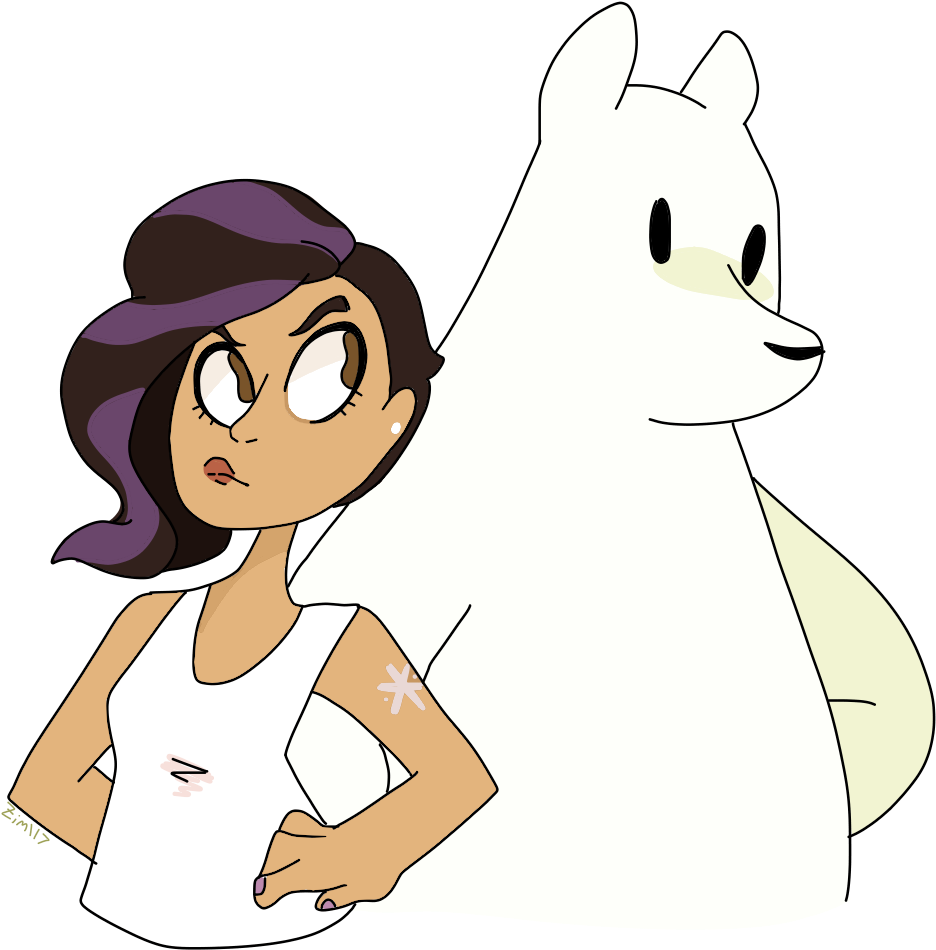 Yana And The Bear By Pastel-demon Clipart (936x950), Png Download