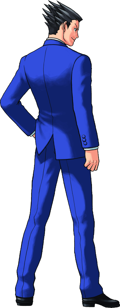 Phoenix Back Photo Phoenixwrightback - Phoenix Wright Hunter Clipart (398x1024), Png Download