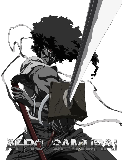 “afro Samurai” Is A Japanese Seinen Dōjinshi Manga - Samuel L Jackson Afro Samurai Clipart (500x653), Png Download