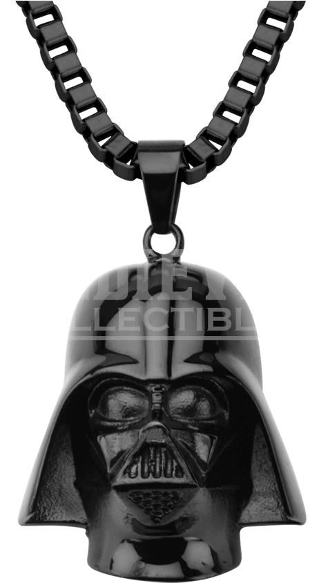 Darth Vader Black Mask Pendant With Chain - Necklace Clipart (850x850), Png Download