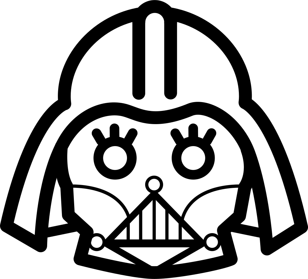 Darth Vader Frontal Head Outline Svg Png Icon Free - Darth Vader Vector Clipart (980x888), Png Download