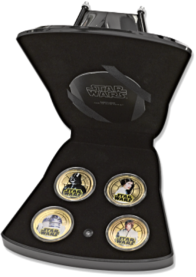 Niue 2011 1$ Star Wars Base Metal Set Darth Vader Case - Sock Clipart (600x600), Png Download