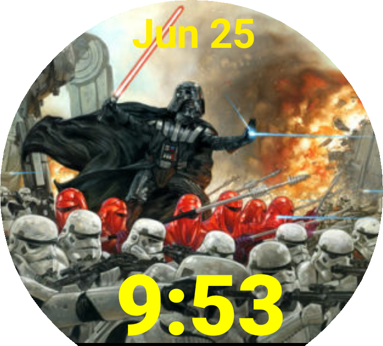 Star Wars Original Artwork Watch Face Preview Clipart (752x680), Png Download