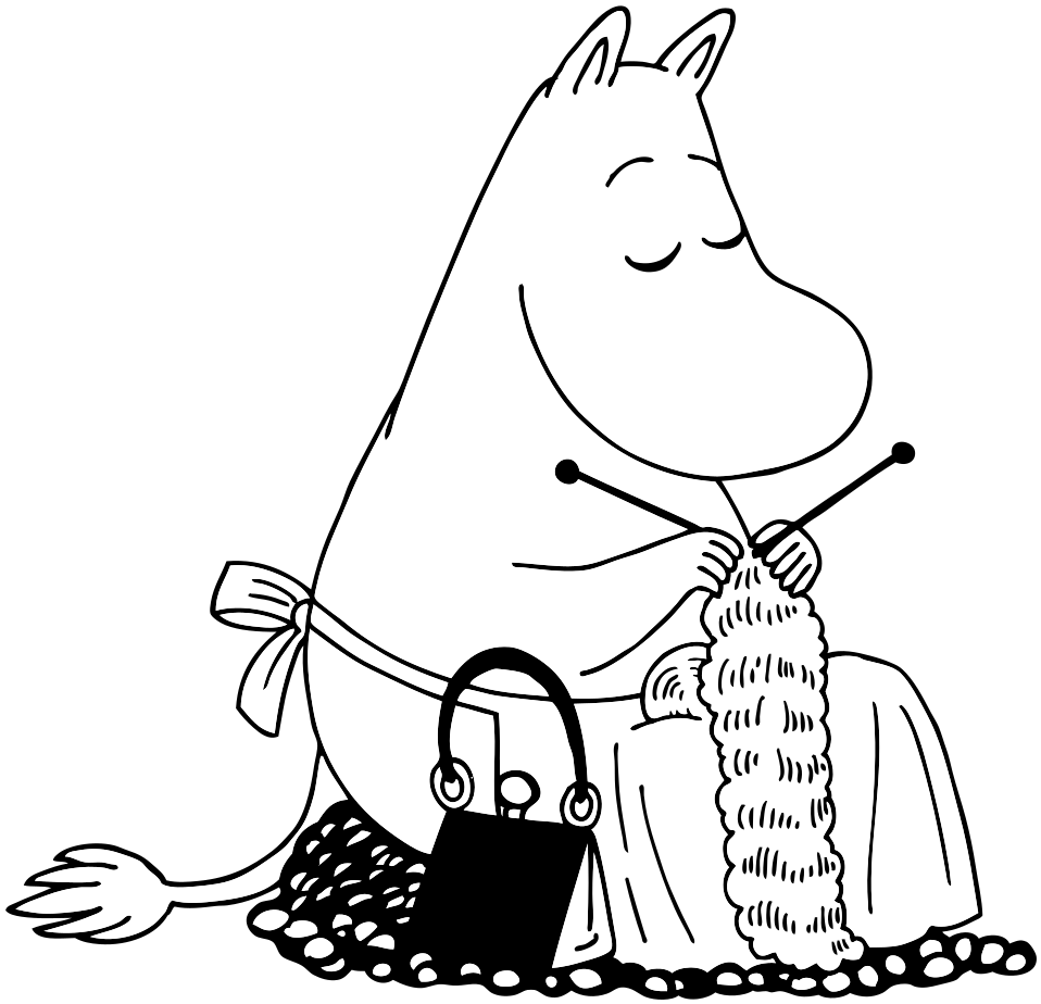 #moomin #cartoon #png #cute #90rainy - Knit Drawing Clipart (958x924), Png Download