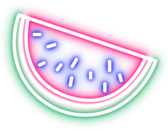 #sandia #summer #neon #glich #tumblr #sticker - Watermelon Clipart (1024x1024), Png Download