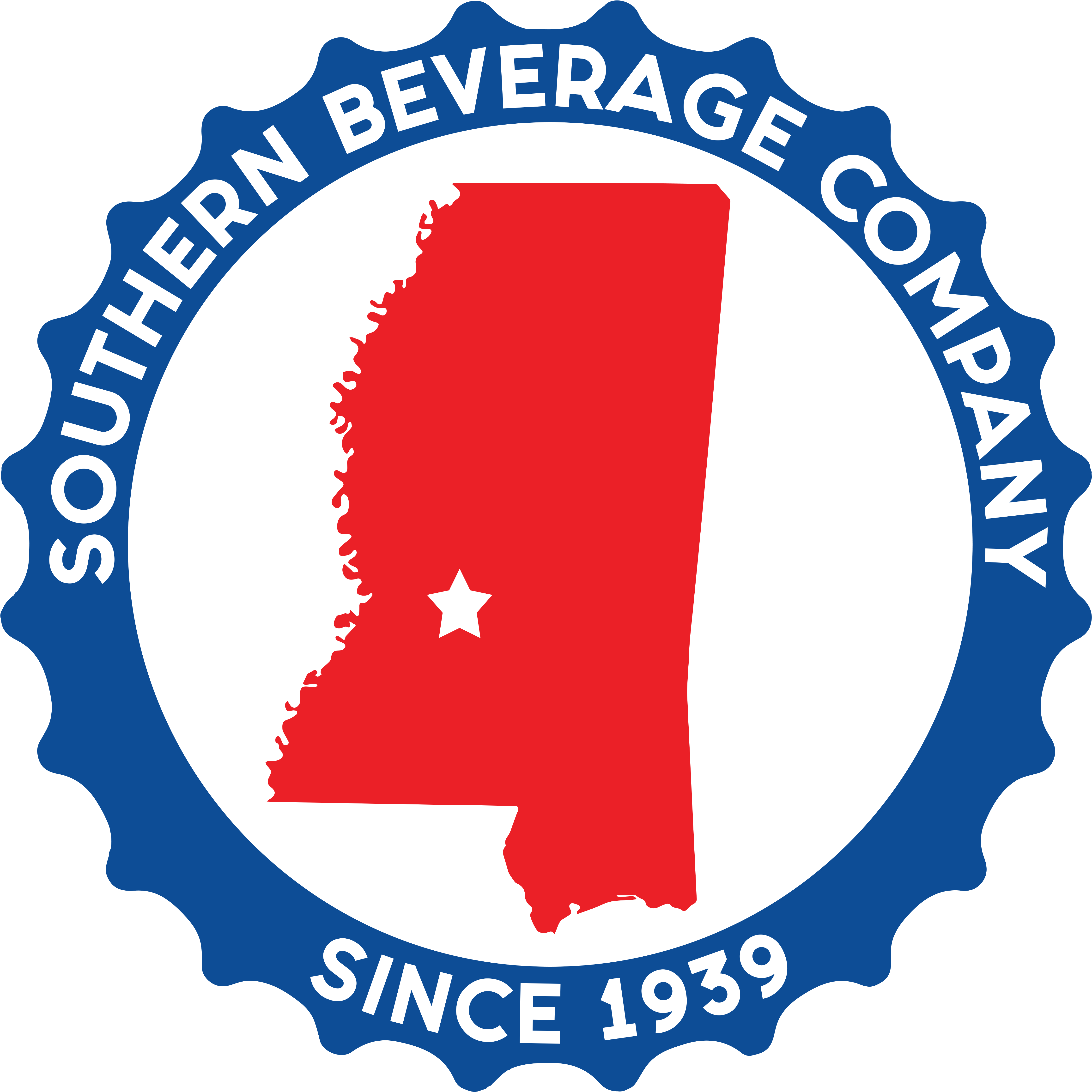 Southern Beverage Company - Map Of Mississippi Clipart (4556x4559), Png Download