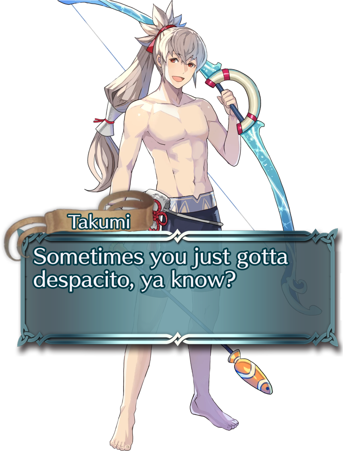 You Solved The Mystery Of Why Summer Leo Looks So Grumpy - Fire Emblem Heroes Takumi Clipart (1280x1536), Png Download