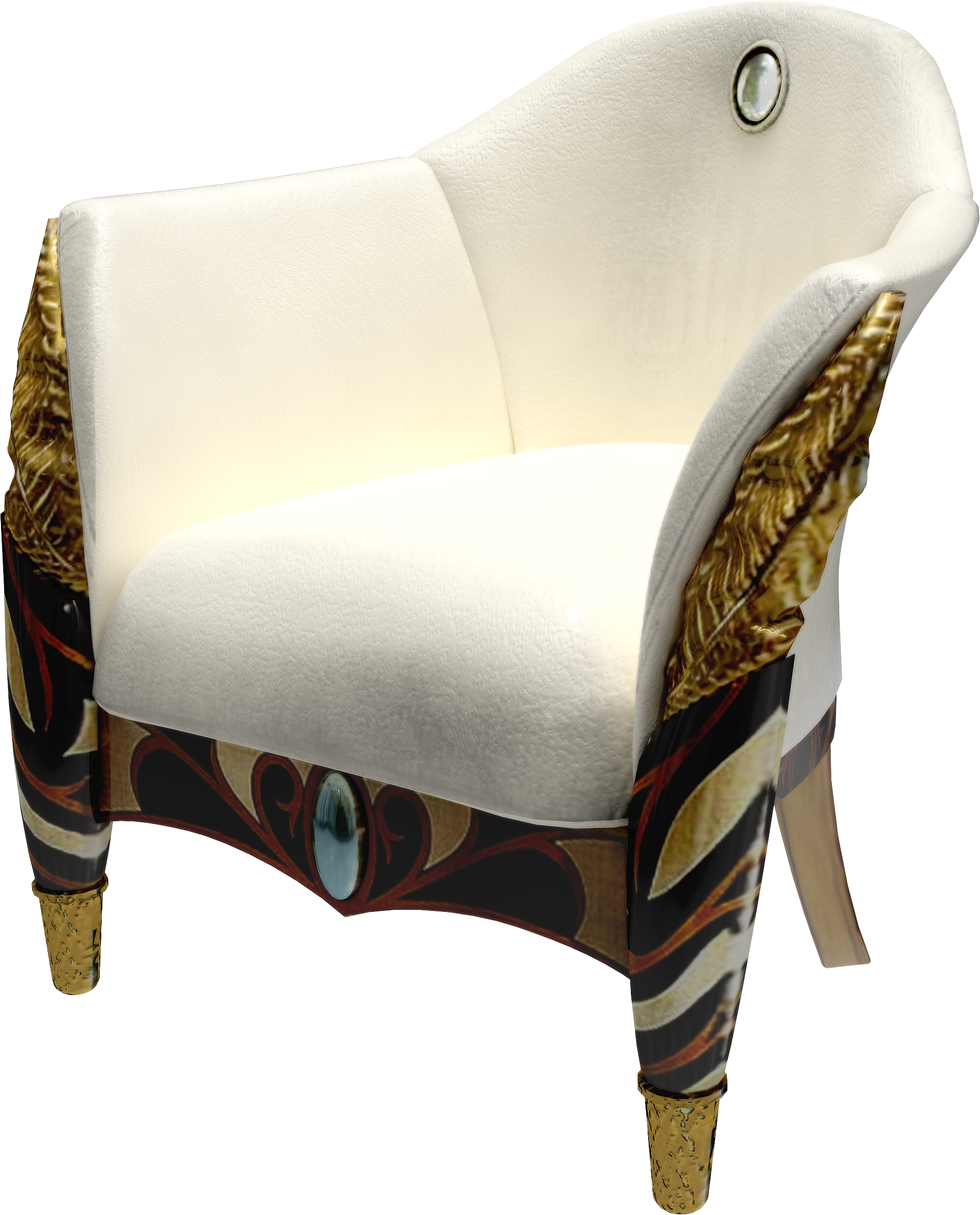 White Armchair Png Image - Throne Chair Png Transparent Clipart (1858x2305), Png Download