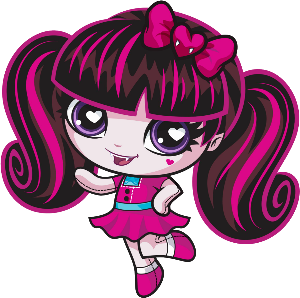Artworks/png Artworks/png En Hd De Draculaura, Frankie - Monster High Minis Draculaura Clipart (999x1009), Png Download