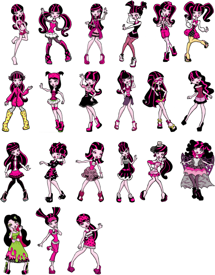 Draculaura - Draculaura E Frankie Stein Clipart (900x1149), Png Download