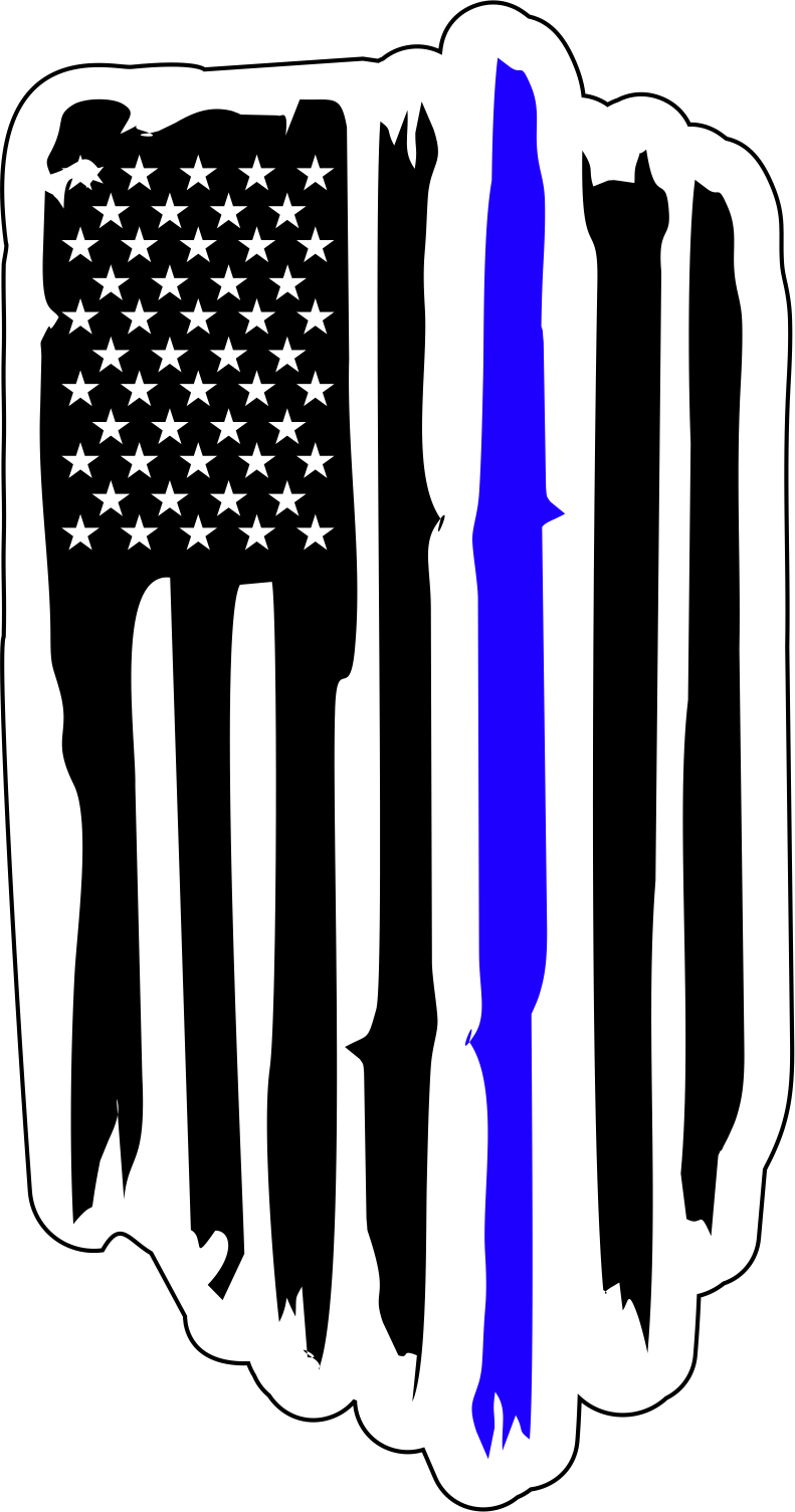 American Flag Police Badge Clipart (791x1505), Png Download
