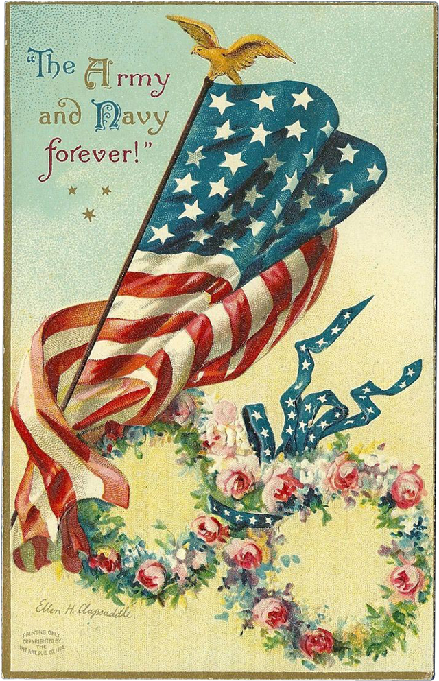 Vintage Embossed 1908 Postcard By Ellen Clapsaddle - Memorial Day Meme Vintage Clipart (1023x1023), Png Download