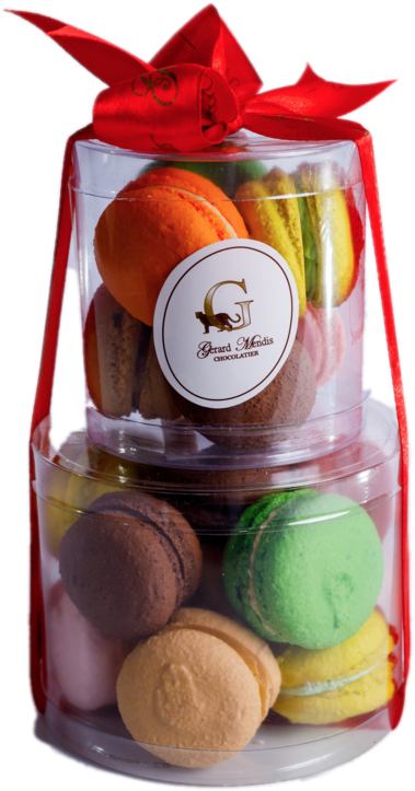 Christmas Macarons, 200 Grams - Chocolate Clipart (683x1024), Png Download