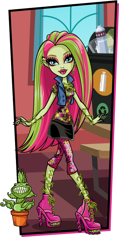 123 Images About Monster High On We Heart It - Imagenes De Biografia De Venus Monster High Clipart (492x1015), Png Download