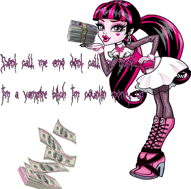 #lyrics #mine #lilpeep #draculaura #monsterhigh #yungbruh - Monster High Draculaura Png Clipart (768x768), Png Download