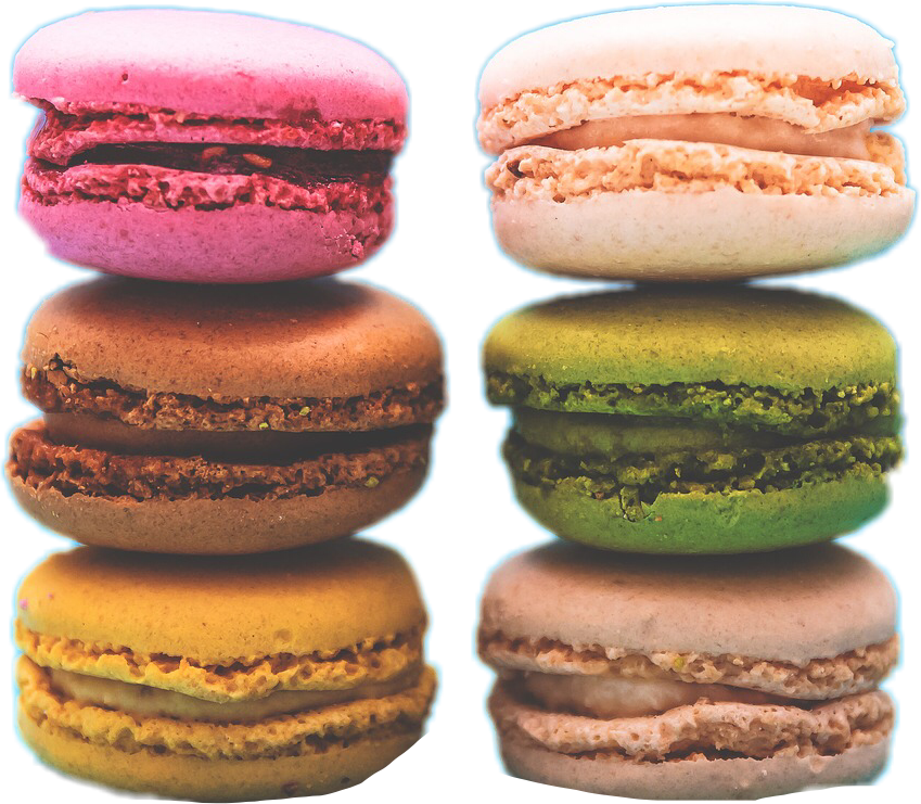 Macarons Sticker - Macaroon Clipart (849x741), Png Download