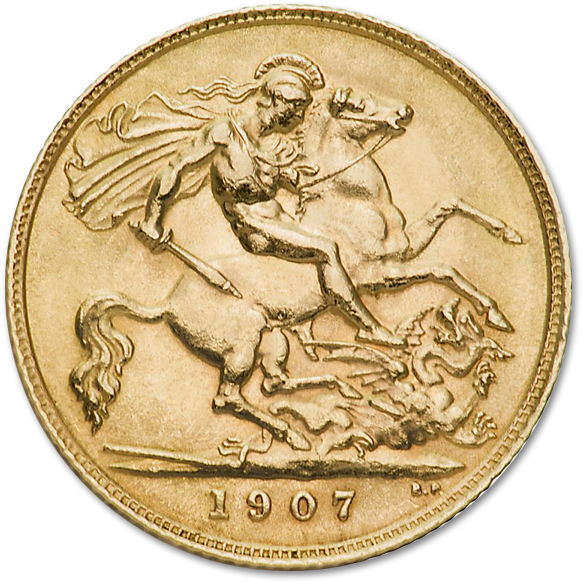 Sell British Sovereign - Edward Vii Half Sovereign Clipart (600x600), Png Download