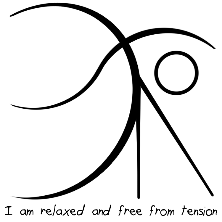 “i Am Relaxed And Free From Tension” Sigil - Sigils For Relax Clipart (750x750), Png Download