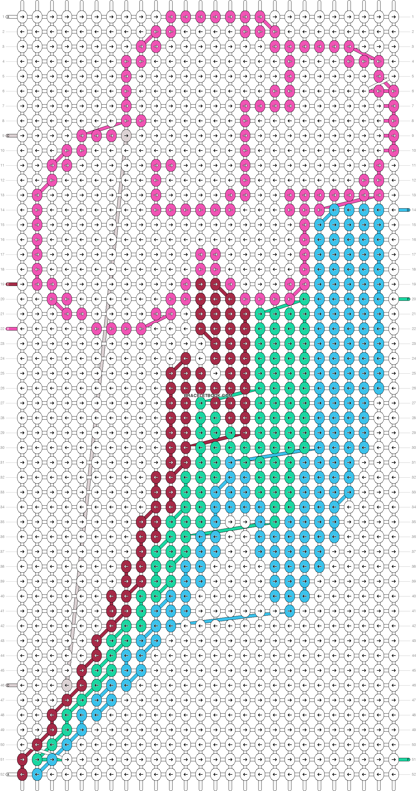 Alpha Pattern - Friendship Bracelet Bts Patterns Clipart (1468x2776), Png Download