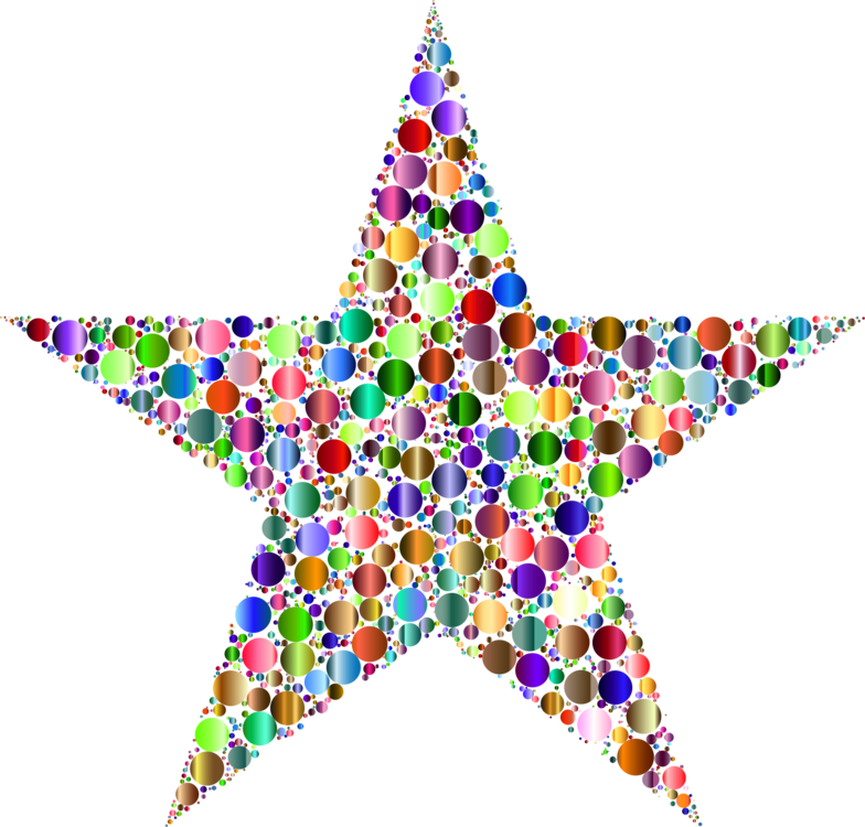 Light Star Color Computer Icons Rainbow - Star Colorful Clipart - Png Download (784x750), Png Download