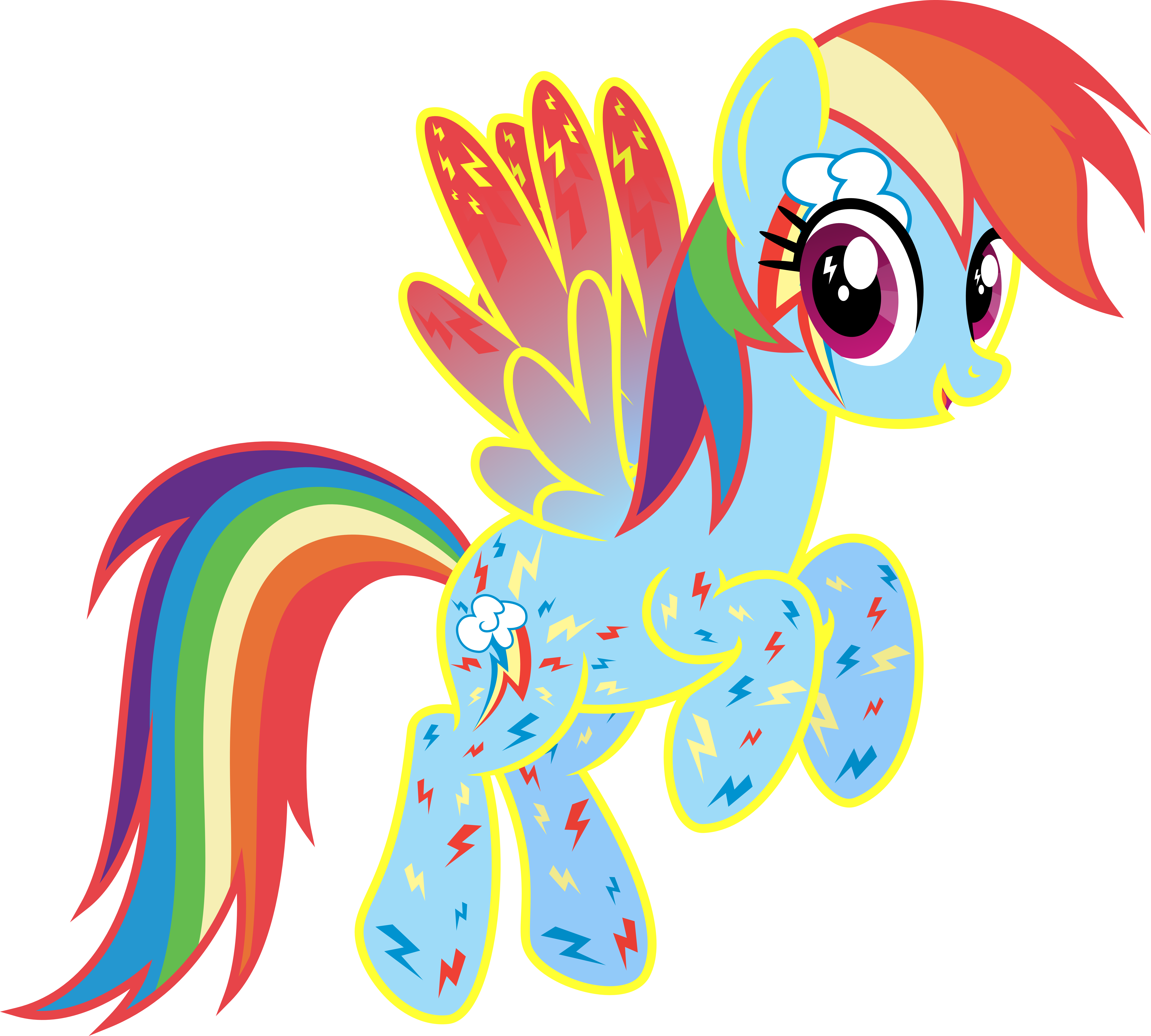 Rainbow Dash Cutie Mark Png Clipart (8203x7381), Png Download