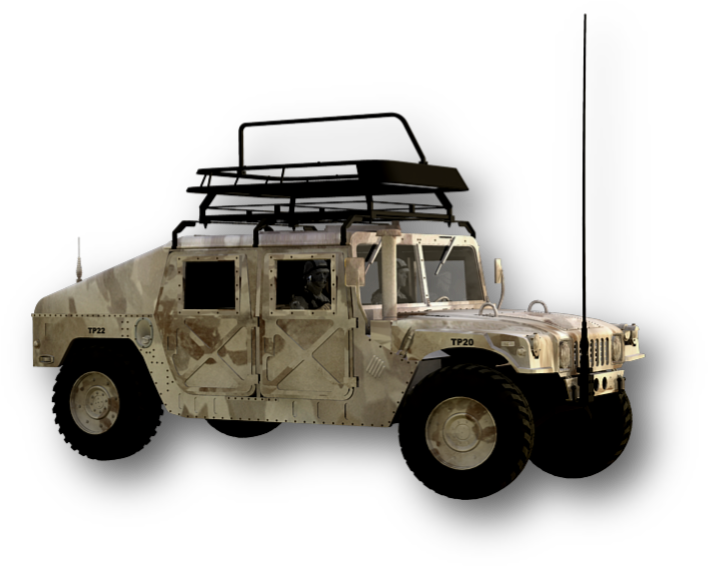 Hf Radio Antenna For Mobile/shipborne Communication - Humvee Clipart (727x600), Png Download