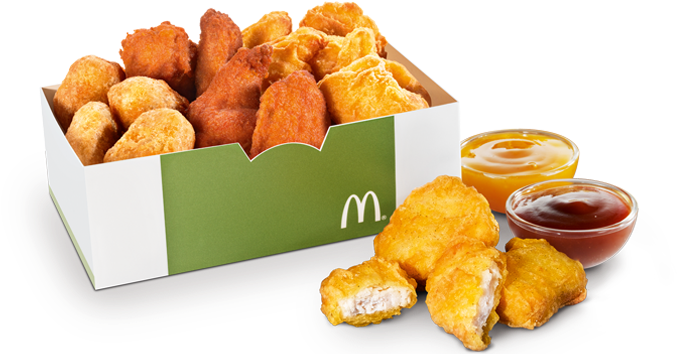 Nuggets - Mcdonalds Snack Box Clipart (886x359), Png Download